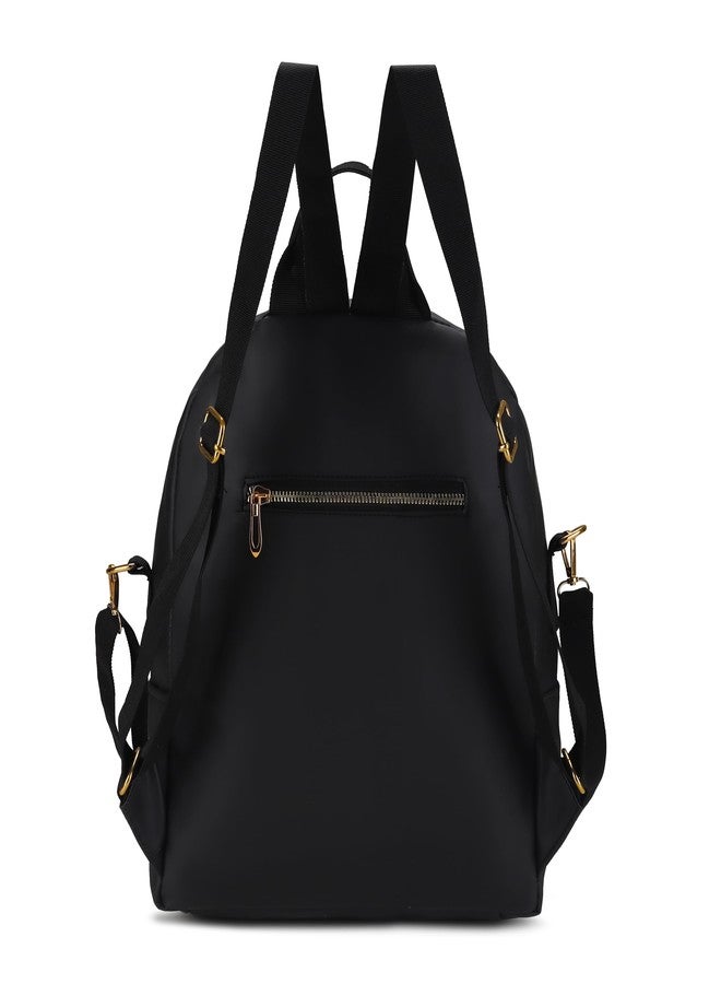 SKUGG 2024 New Flower Embroidered Artistic National Style Oxford Small Capacity Women's Bag Generation Backpack-Black - Image 4